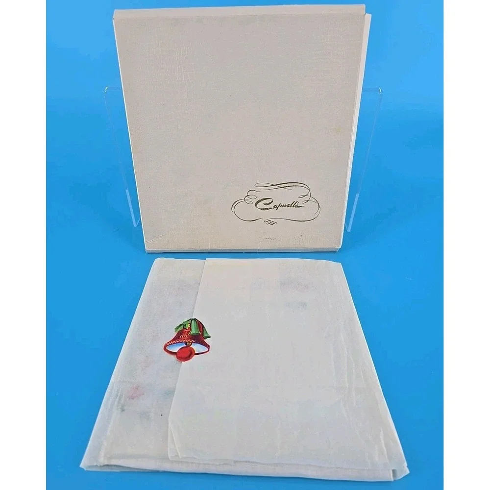 Vtg Capwell's Christmas DOILIE Set 1950 - 1959 Made in Switzerland W/‎ Box HL2